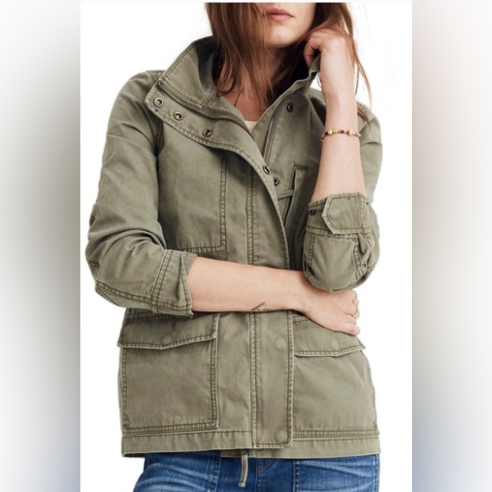 Madewell Surplus Fleet Utility Jacket Olive Size XS NWT
